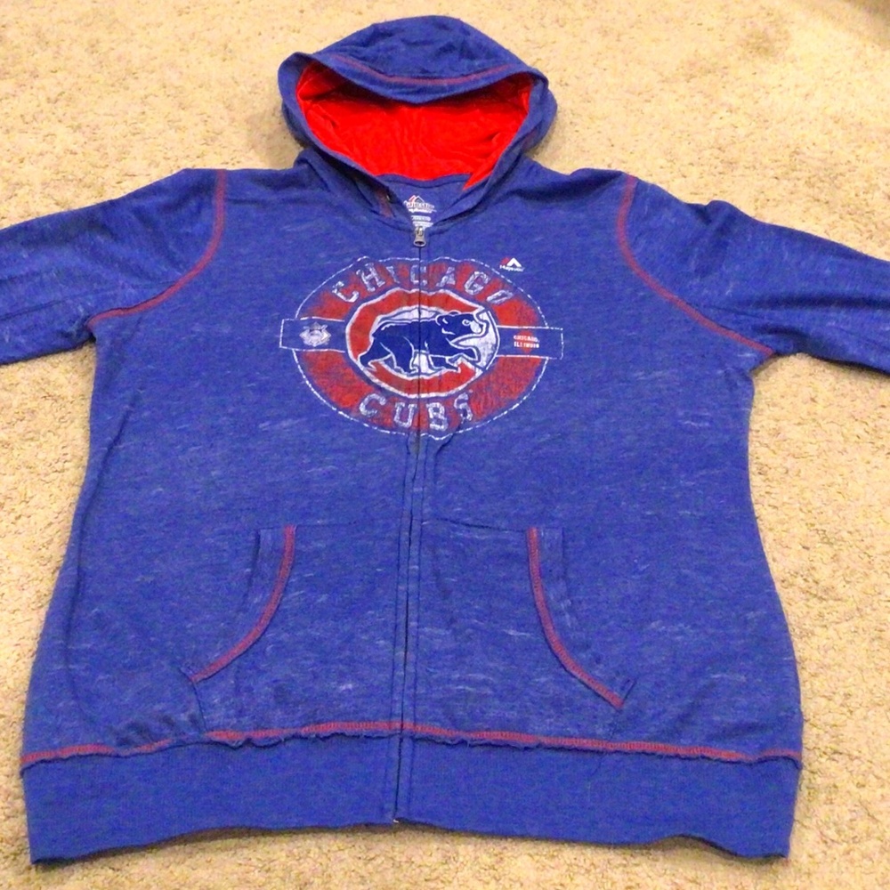 Chicago Cubs Majestic Zip-Up Hoodie, Size XXL